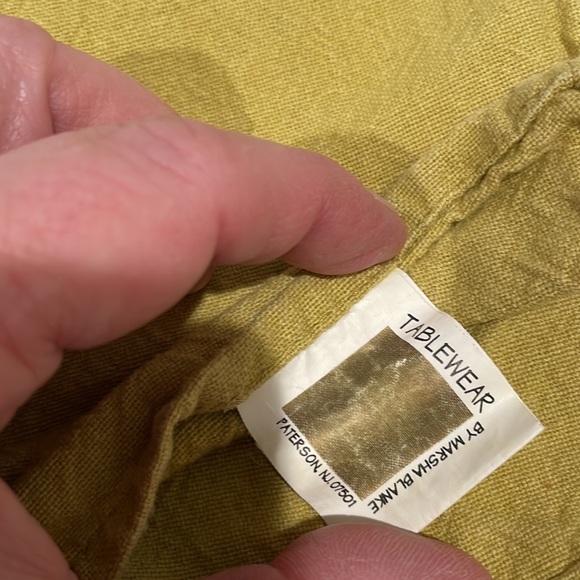 Set of three vintage cotton placemats by Marsha Blanke. GUC. - Picture 3 of 5